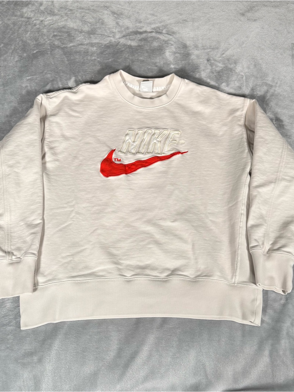 Nike Sportswear French Terry Crewneck Sweatshirt Mens L Vintage Logo DO8891 030